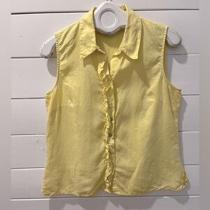 Edward sleeveless yellow blouse – Size L